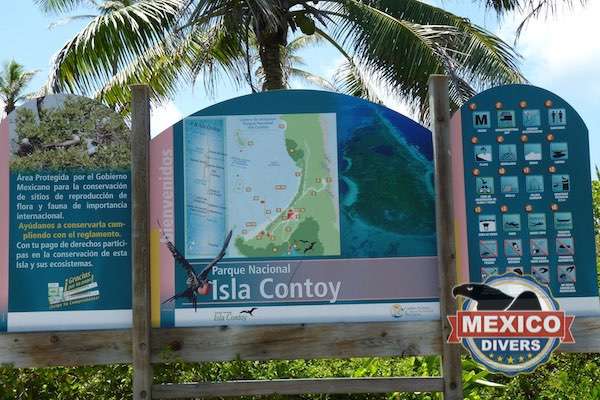 Contoy Island Welcome Sign